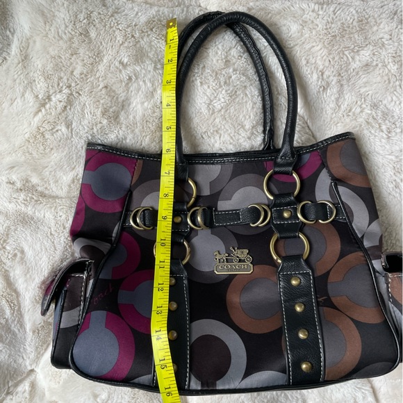 Gorgeous Purple Plum Sofia Madison Y2K coach Bag Signature Retro Vibe Polka Dot - Picture 12 of 12